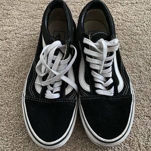 Black and white ankle vans